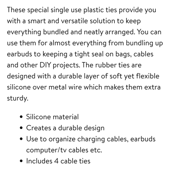 NEW Cord Bytes Cable Protectors & 4 Pc Cable Ties - Picture 13 of 15